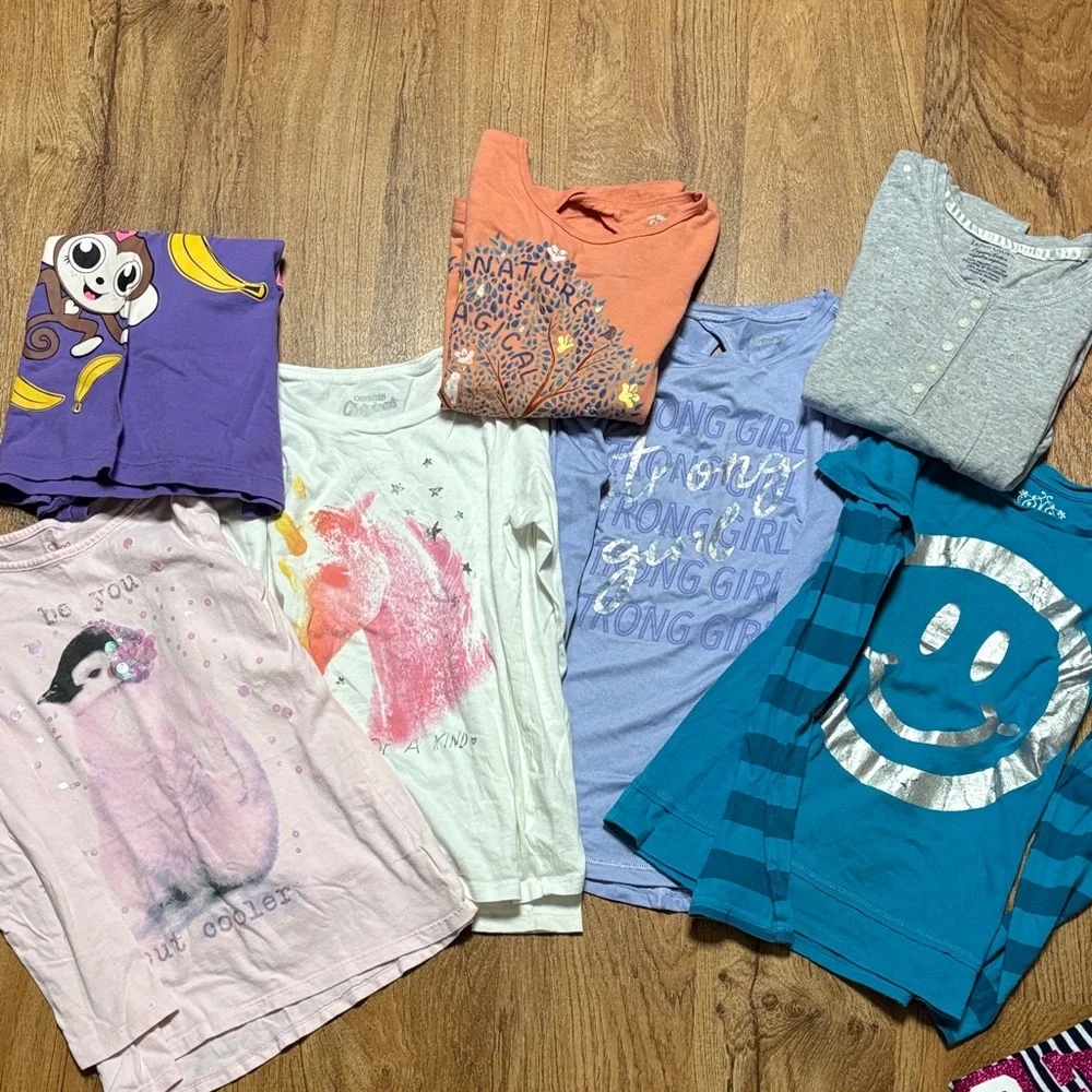 Lot of girls size 7-8 long sleeve and leggings clothing - 20 total items - Picture 12 of 14